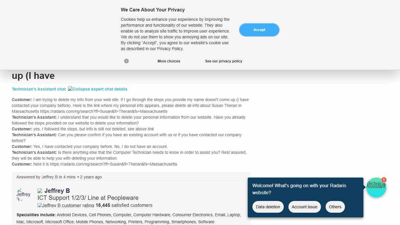 How to Remove or Delete Your Information from Radaris - Expert Q&A