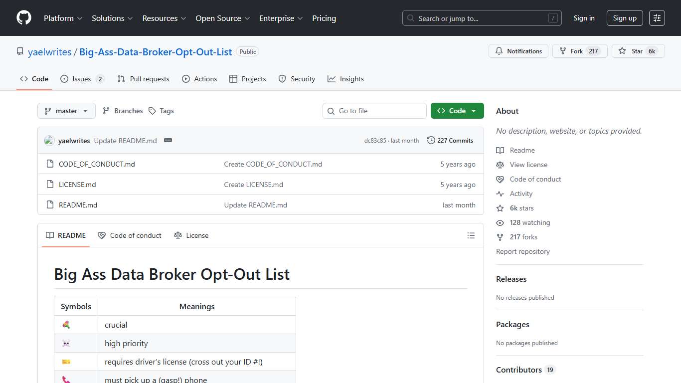 GitHub - yaelwrites/Big-Ass-Data-Broker-Opt-Out-List